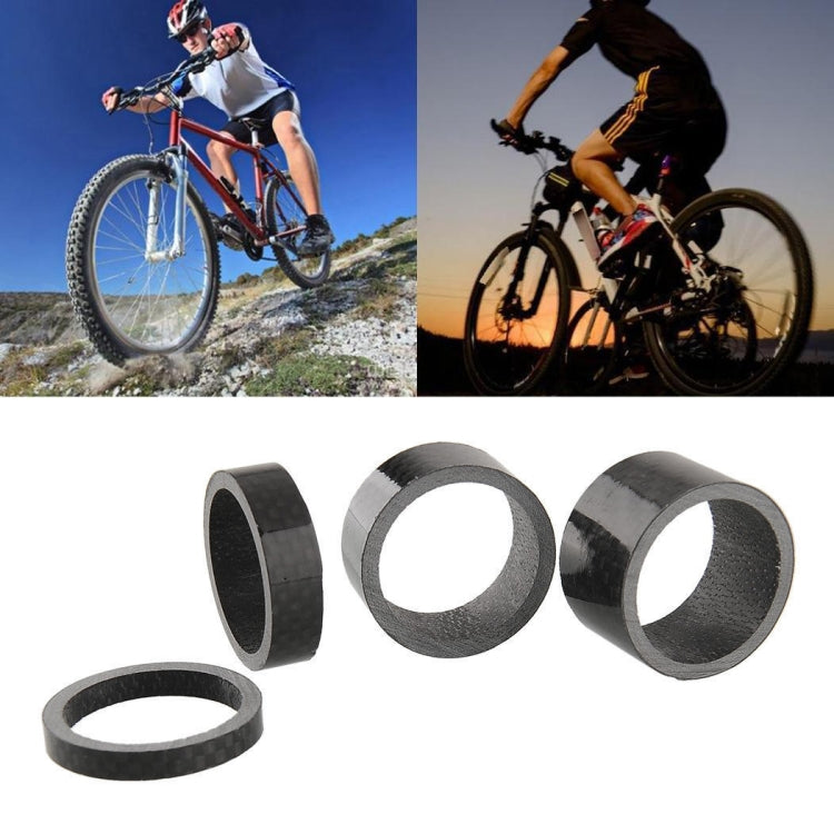Bicycle Front Fork Headset Carbon Fiber Gasket Stem Wrist Backing Ring 3K Carbon Fiber 5 / 10 / 15 / 20mm by buy2fix
