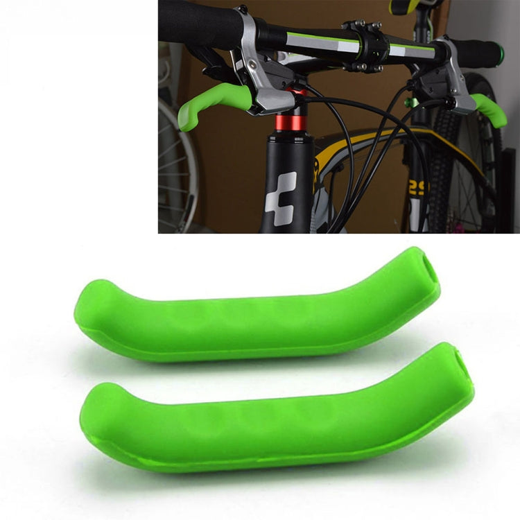 1Pair Universal Type Bicycle Brake Silicone Protection Covers(Green) - Bicycle Grips by buy2fix | Online Shopping UK | buy2fix