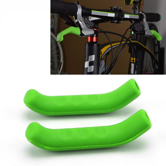 1Pair Universal Type Bicycle Brake Silicone Protection Covers(Green) - Bicycle Grips by buy2fix | Online Shopping UK | buy2fix