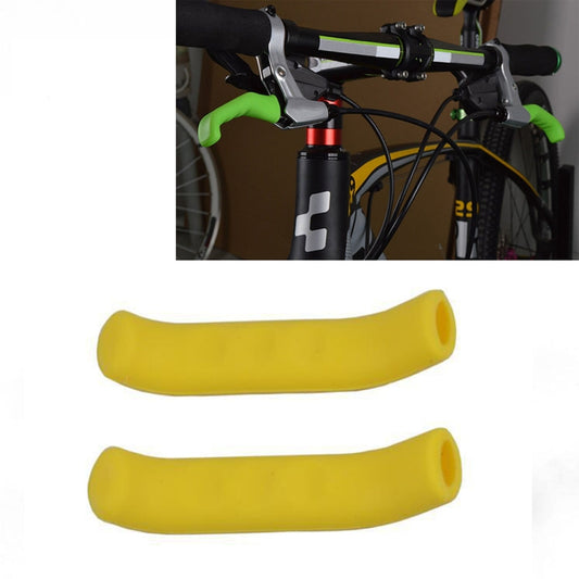 1Pair Universal Type Bicycle Brake Silicone Protection Covers(Yellow) - Bicycle Grips by buy2fix | Online Shopping UK | buy2fix