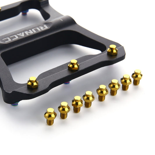 8 PCS / Set Titanium Alloy Bicycle Pedal Anti-slip Screw M4(Gold) by buy2fix