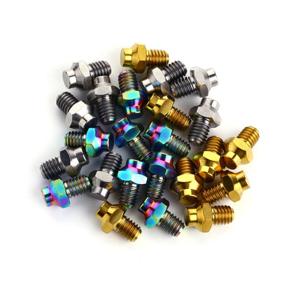 8 PCS / Set Titanium Alloy Bicycle Pedal Anti-slip Screw M4(Gold) by buy2fix