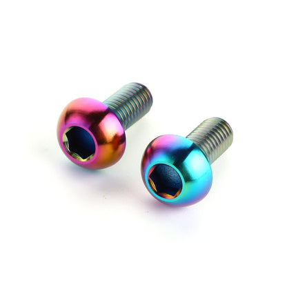 2 PCS Bicycle Accessories Titanium Bottle Cage Screw M5 12mm(Colour) by buy2fix