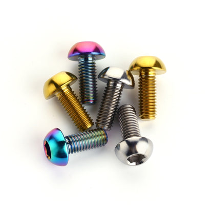 2 PCS Bicycle Accessories Titanium Bottle Cage Screw M5 12mm(Colour) by buy2fix