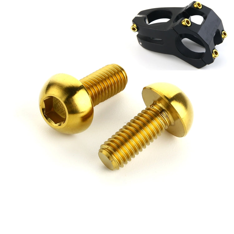 2 PCS Bicycle Accessories Titanium Bottle Cage Screw M5 12mm(Gold) by buy2fix