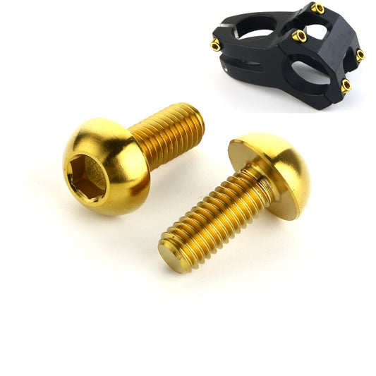 2 PCS Bicycle Accessories Titanium Bottle Cage Screw M5 12mm(Gold) by buy2fix