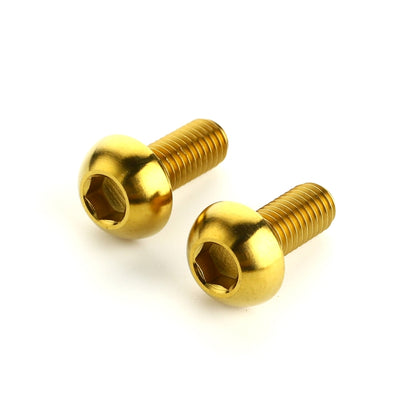 2 PCS Bicycle Accessories Titanium Bottle Cage Screw M5 12mm(Gold) by buy2fix