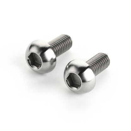 2 PCS Bicycle Accessories Titanium Bottle Cage Screw M5 12mm(Titanium Color) by buy2fix