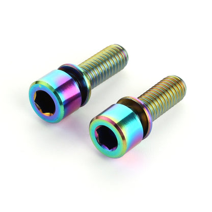 2 PCS Bicycle Accessories Titanium Bottle Cage Screw M5 15mm(Colour) by buy2fix