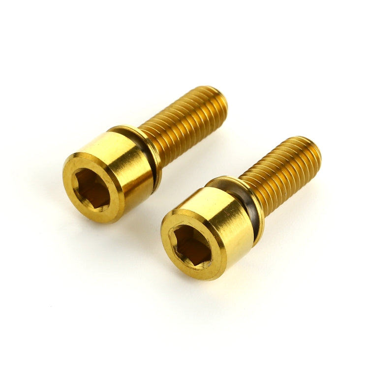 2 PCS Bicycle Accessories Titanium Bottle Cage Screw M5 15mm(Gold) by buy2fix