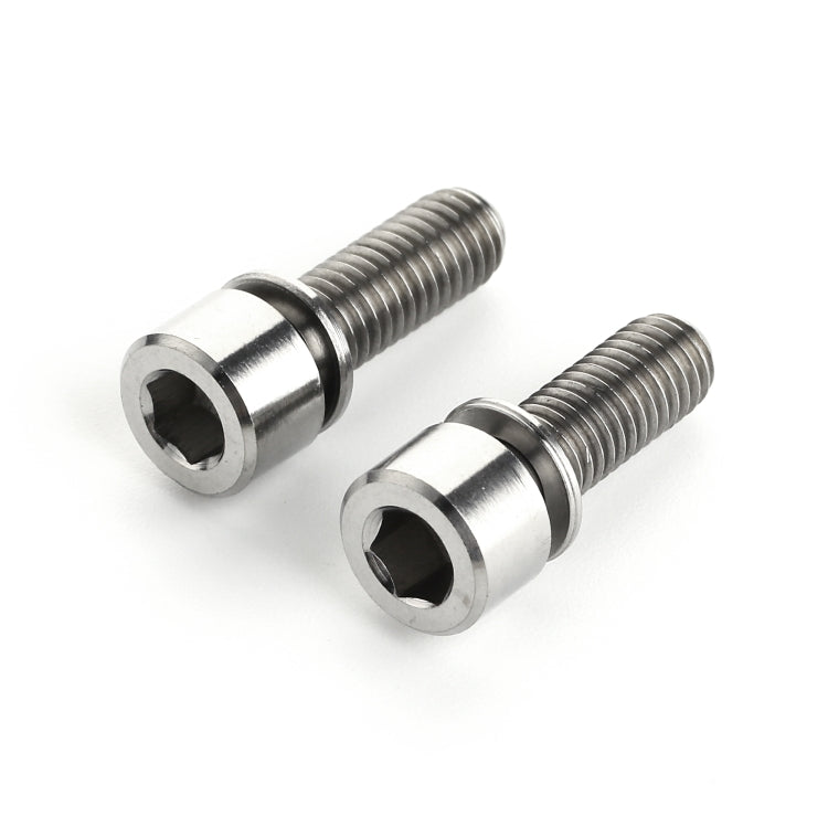 2 PCS Bicycle Accessories Titanium Bottle Cage Screw M5 15mm(Titanium Color) by buy2fix