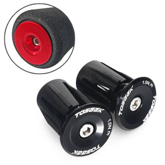 TOSEEK 1 Pair Mountain Bike Handlebar Grips Caps End Plug Aluminum Alloy Bicycle  Bar Ends Plug (Black) - Bicycle Grips by TOSEEK | Online Shopping UK | buy2fix