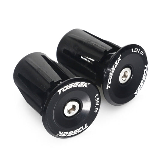 TOSEEK 1 Pair Mountain Bike Handlebar Grips Caps End Plug Aluminum Alloy Bicycle  Bar Ends Plug (Black) - Bicycle Grips by TOSEEK | Online Shopping UK | buy2fix