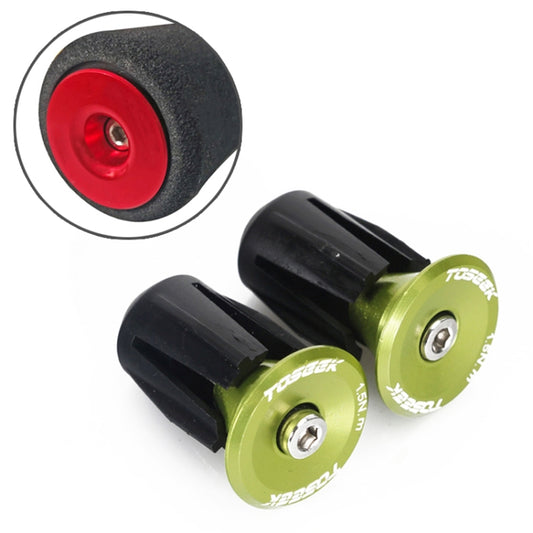 TOSEEK 1 Pair Mountain Bike Handlebar Grips Caps End Plug Aluminum Alloy Bicycle  Bar Ends Plug (Green) - Bicycle Grips by TOSEEK | Online Shopping UK | buy2fix