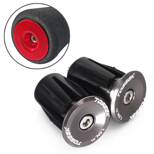 TOSEEK 1 Pair Mountain Bike Handlebar Grips Caps End Plug Aluminum Alloy Bicycle  Bar Ends Plug (Grey) - Bicycle Grips by TOSEEK | Online Shopping UK | buy2fix