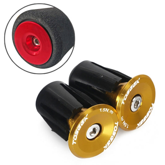TOSEEK 1 Pair Mountain Bike Handlebar Grips Caps End Plug Aluminum Alloy Bicycle  Bar Ends Plug (Gold) - Bicycle Grips by TOSEEK | Online Shopping UK | buy2fix