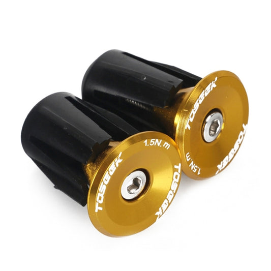 TOSEEK 1 Pair Mountain Bike Handlebar Grips Caps End Plug Aluminum Alloy Bicycle  Bar Ends Plug (Gold) - Bicycle Grips by TOSEEK | Online Shopping UK | buy2fix