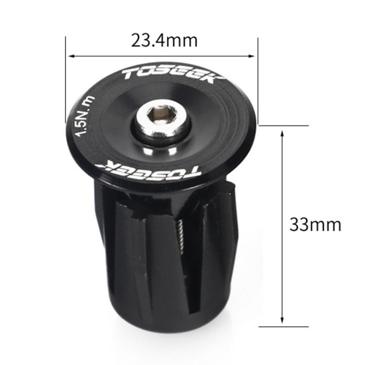 TOSEEK 1 Pair Mountain Bike Handlebar Grips Caps End Plug Aluminum Alloy Bicycle  Bar Ends Plug (Purple) - Bicycle Grips by TOSEEK | Online Shopping UK | buy2fix