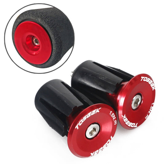 TOSEEK 1 Pair Mountain Bike Handlebar Grips Caps End Plug Aluminum Alloy Bicycle  Bar Ends Plug (Red) - Bicycle Grips by TOSEEK | Online Shopping UK | buy2fix