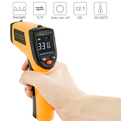 GM533 Portable Digital Laser Point Infrared Thermometer, Temperature Range: -50-530 Celsius Degree - Thermostat & Thermometer by buy2fix | Online Shopping UK | buy2fix