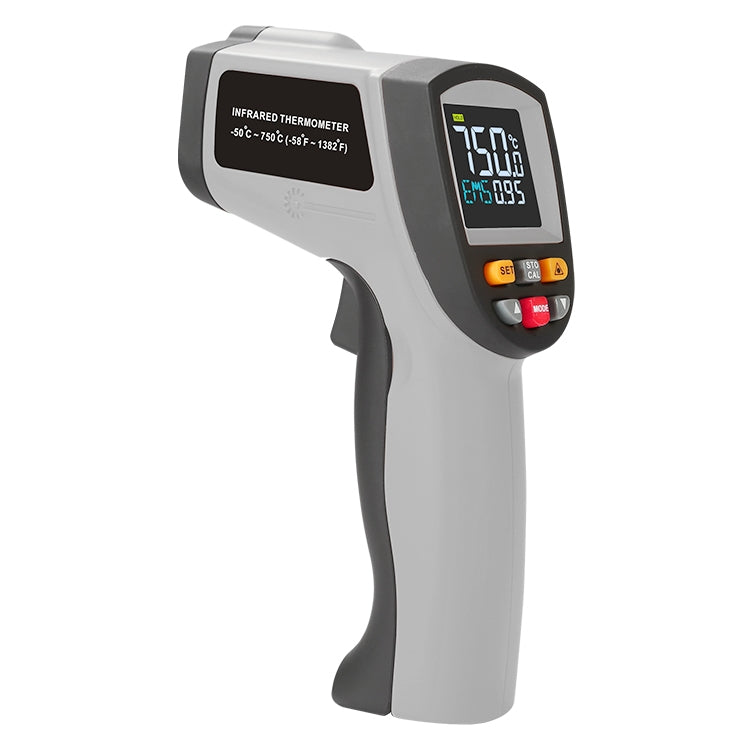 GT750 Portable Digital Laser Point Infrared Thermometer, Temperature Range: -50-750 Celsius Degree(Grey) - Thermostat & Thermometer by buy2fix | Online Shopping UK | buy2fix