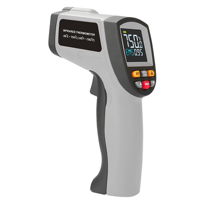 GT750 Portable Digital Laser Point Infrared Thermometer, Temperature Range: -50-750 Celsius Degree(Grey) - Thermostat & Thermometer by buy2fix | Online Shopping UK | buy2fix
