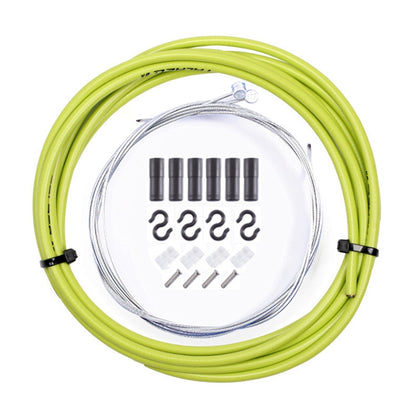 7 in 1 Cylindrical Head PVC Brake Cable Tube Set for Mountain Bike (Green) - Bicycle Brake Parts by buy2fix | Online Shopping UK | buy2fix