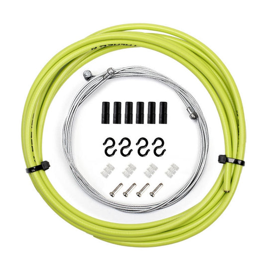 Jeu de tubes de câble de frein en PVC à tête champignon 7 en 1 pour vélo de route (vert)