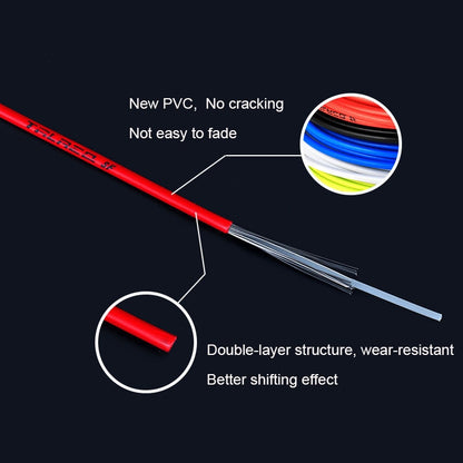 7 in 1 Mushroom Head PVC Brake Cable Tube Set for Road Bike (Red) - Bicycle Brake Parts by buy2fix | Online Shopping UK | buy2fix
