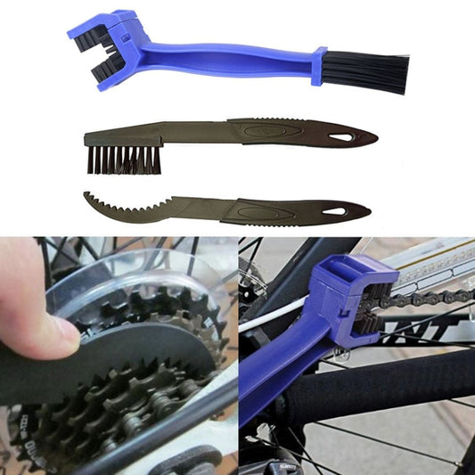 2 Set Bicycle Chain Cleaning Brush Flywheel Cleaning Tools Crankset Brush Cleaning Chain Wheel Set Brush (Blue) - Maintenance tools by buy2fix | Online Shopping UK | buy2fix