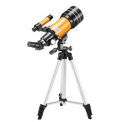 High-definition Stargazing Refracting Astronomical Telescope(Black Yellow) by buy2fix