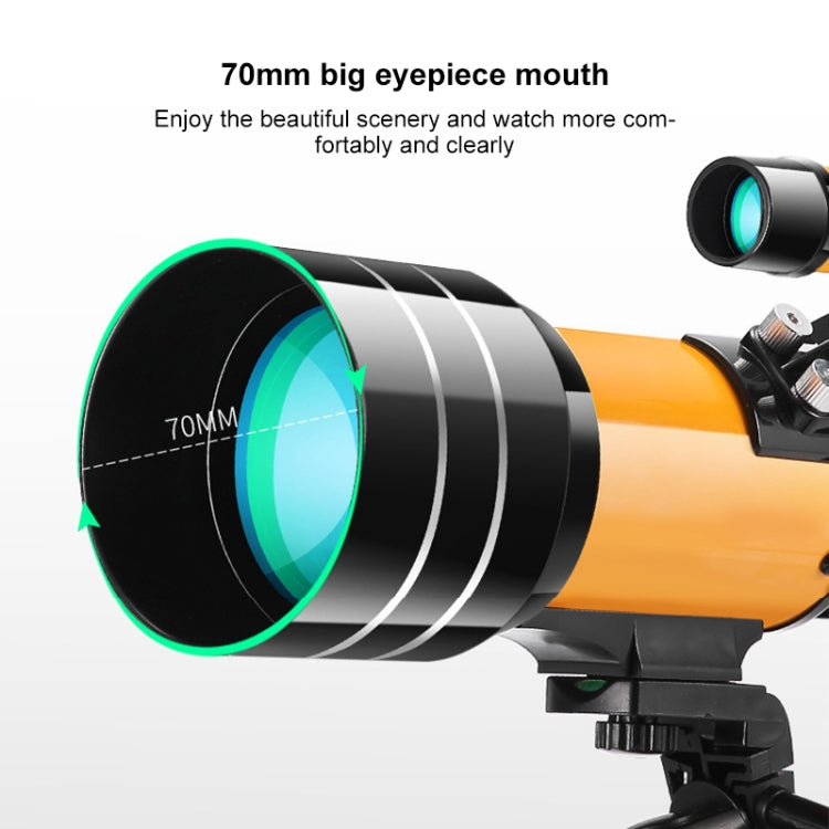 High-definition Stargazing Refracting Astronomical Telescope(Black Yellow) by buy2fix