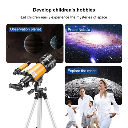 High-definition Stargazing Refracting Astronomical Telescope(Black Yellow) by buy2fix