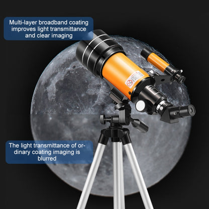 High-definition Stargazing Refracting Astronomical Telescope(Black Yellow) by buy2fix
