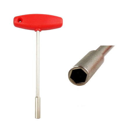 BIKERSAY BT031B T-shaped Socket MTB Road Bike Built-in Tool Steel Concealed Spoke Cap Wrench(5.5mm Hexagon Socket) by BIKERSAY