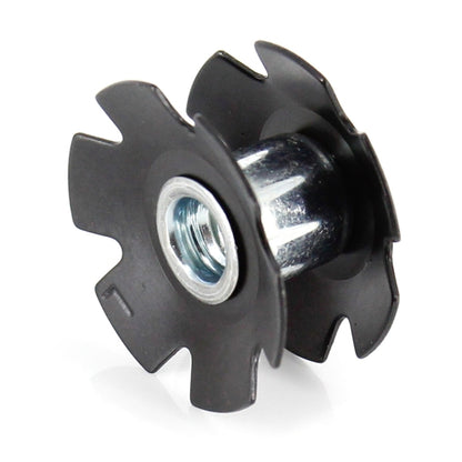 Bike Bicycle Headset Double Flanged Star Nut for 1-1/8 inch Steerer(Black) - Cap Component by buy2fix | Online Shopping UK | buy2fix