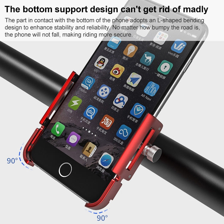 GUB P30 Aluminum Bike Phone Holder(Titanium Color) - Holders by GUB | Online Shopping UK | buy2fix