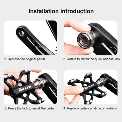 GUB QR-009 Aluminum Alloy MTB Non-slip Bicycle Pedals - Pedals by GUB | Online Shopping UK | buy2fix