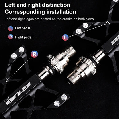 GUB QR-009 Aluminum Alloy MTB Non-slip Bicycle Pedals - Pedals by GUB | Online Shopping UK | buy2fix