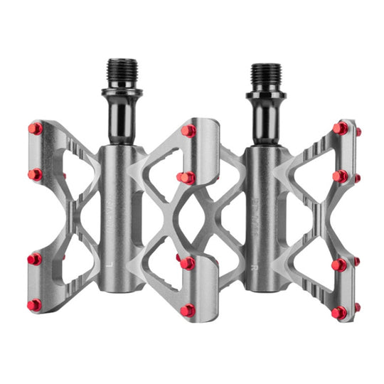PROMEND PD-M56 1 paire de pédales de vélo de montagne en alliage d'aluminium à 3 roulements (gris)