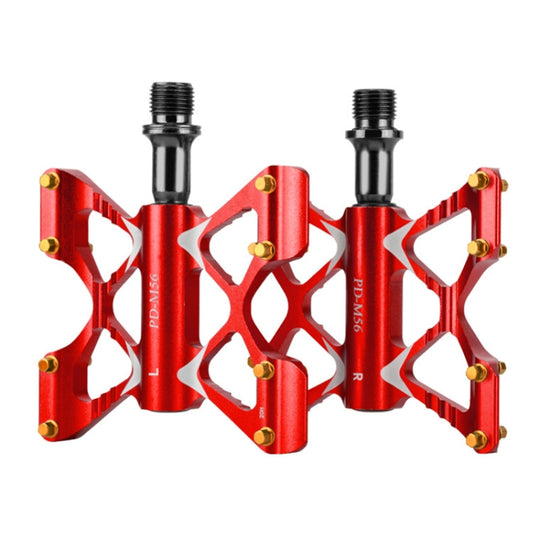PROMEND PD-M56 1 paire de pédales de vélo de montagne en alliage d'aluminium à 3 roulements (rouge)