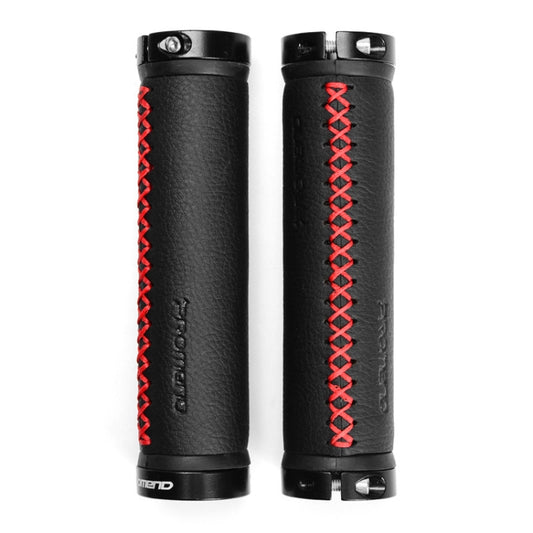 PROMEND GR-501 1 Pair Microfiber Leather Mountain Bicycle Grips Cover(Black Red) - Bicycle Grips by PROMEND | Online Shopping UK | buy2fix