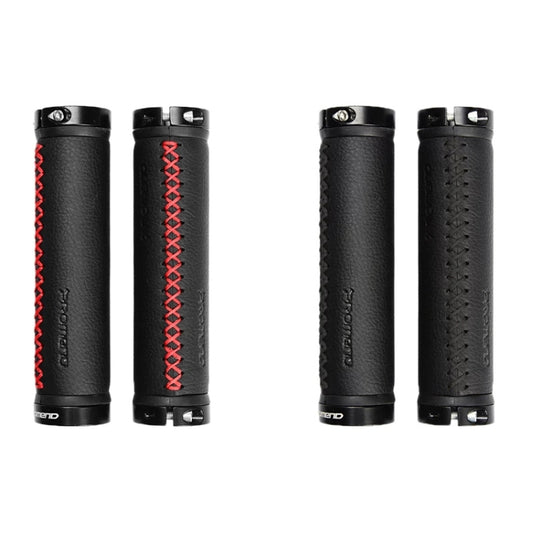 PROMEND GR-501 1 Pair Microfiber Leather Mountain Bicycle Grips Cover(Black Black) - Bicycle Grips by PROMEND | Online Shopping UK | buy2fix