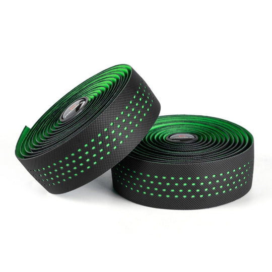 PROMEND GR-082 1 paire de bandes antidérapantes bicolores pour poignées de vélo (noir + vert)