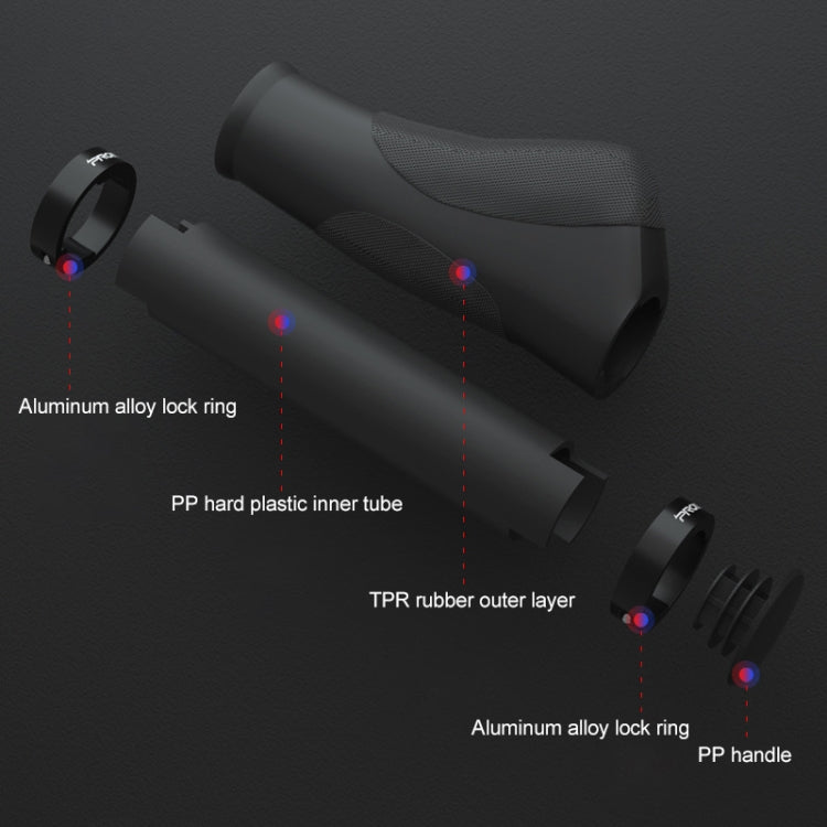 PROMEND GR-506 1 Pair Rubber Ergonomic Ball Bicycle Grip Cover (90mm+130mm) - Bicycle Grips by PROMEND | Online Shopping UK | buy2fix