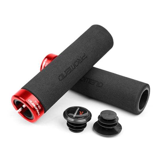 PROMEND GR-513 1 paire de housses de poignées antidérapantes en éponge absorbant la sueur pour vélo (noir rouge)
