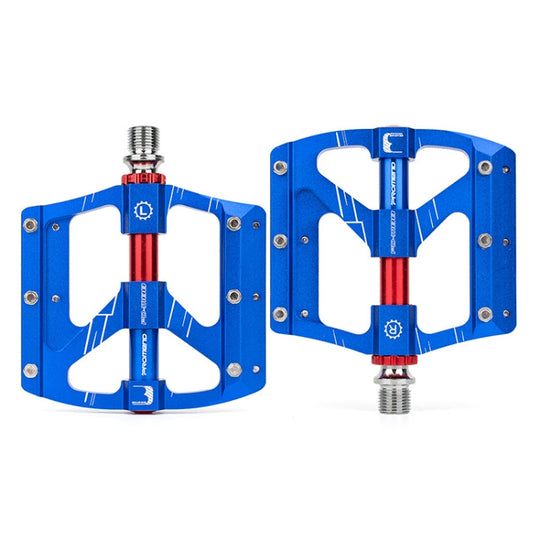 PROMEND PD-M88 1 paire de pédales de vélo de montagne en alliage d'aluminium à 3 roulements (bleu)