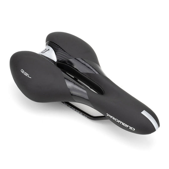 PROMEND SD-567 Selle de vélo de course creuse en silicone respirant (noir blanc)