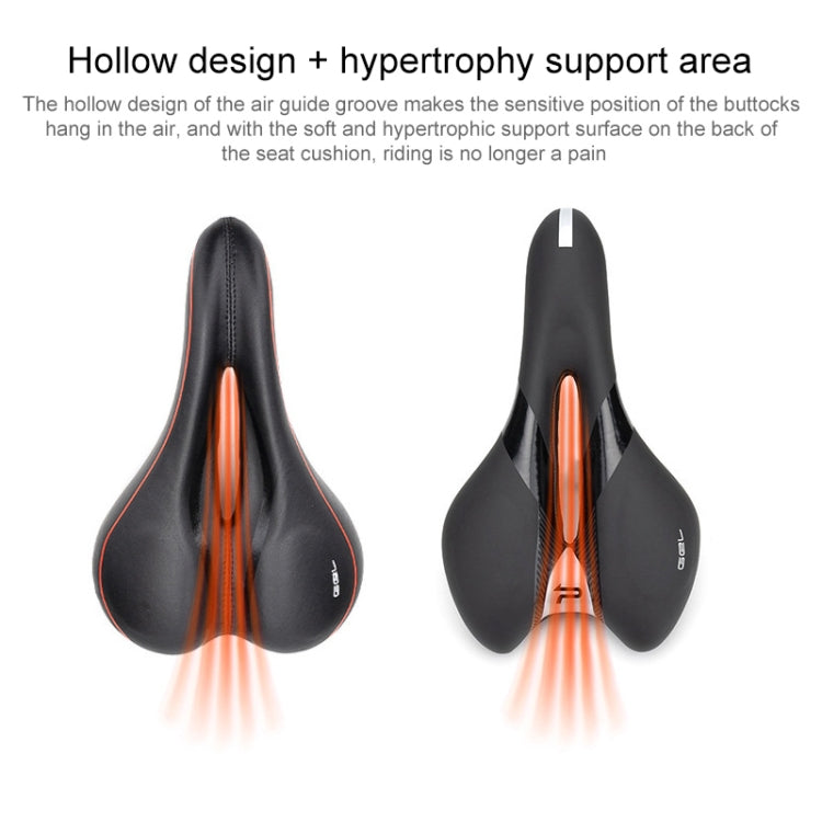 PROMEND SD-567 Hollow Breathable Silicone Racing Bicycle Saddle(Black Red) - Bicycle Saddle by PROMEND | Online Shopping UK | buy2fix