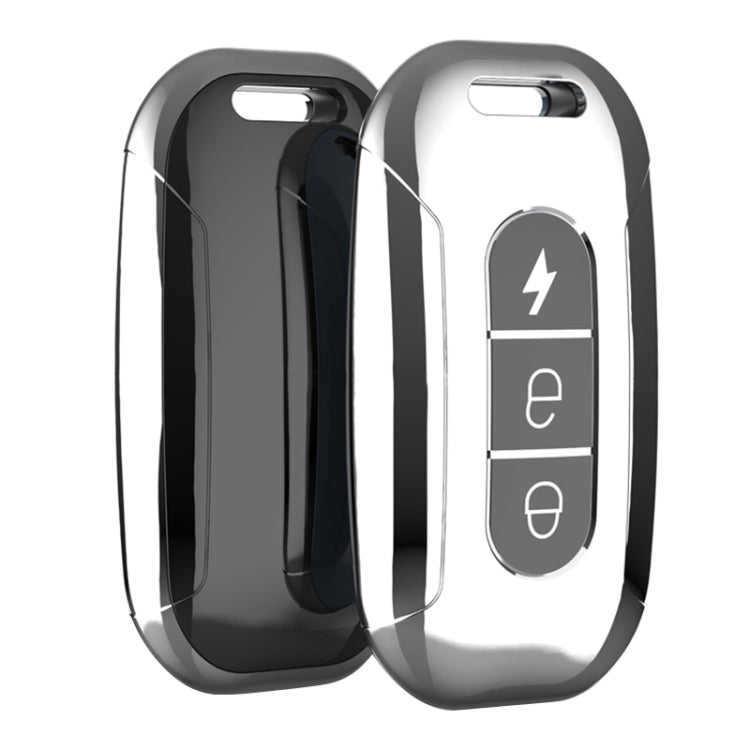 Electric Vehicle Key Electroplated TPU Case For AIMA C (Black) - Car Key Cases by buy2fix | Online Shopping UK | buy2fix